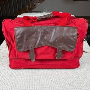 Marlboro Country Store‎ Red Travel Duffel Bag Carry On Luggage Vintage